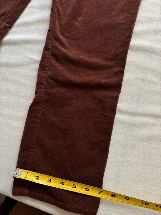 Paige Cindy High Rise Straight Corduroy Jeans Rosewood Size 31 - Picture 14 of 14